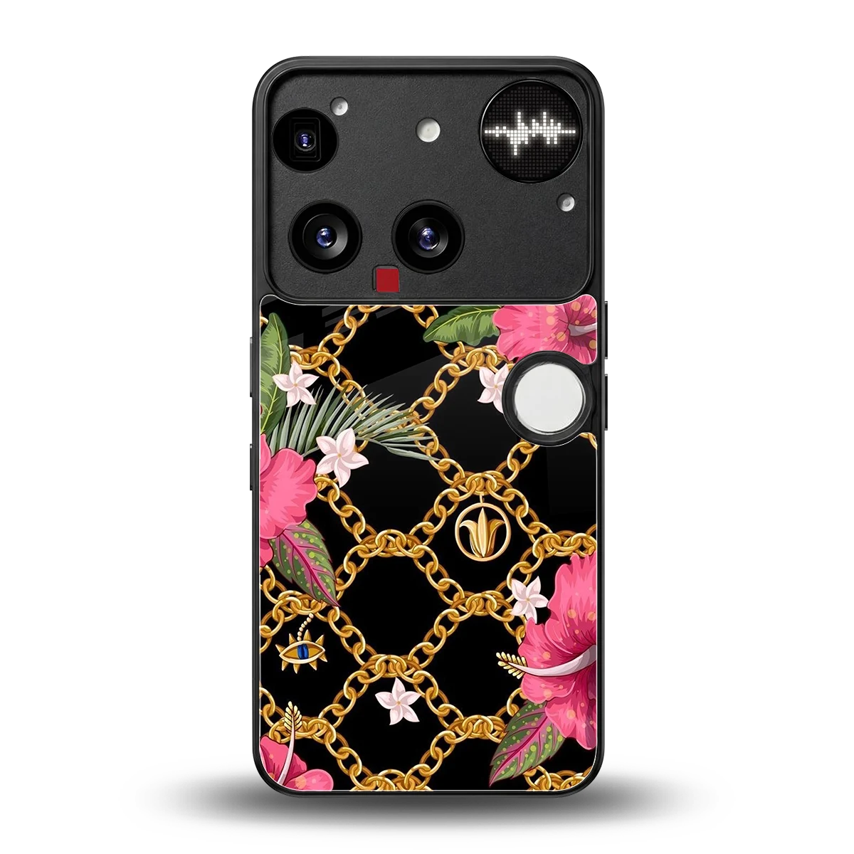Gilded Petals back phone cover | glass case for nothing phone 3