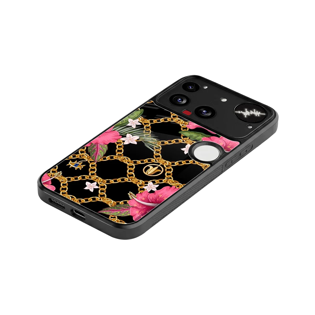Gilded Petals stylish phone case for nothing phone 3 | glossy glass and slim fit