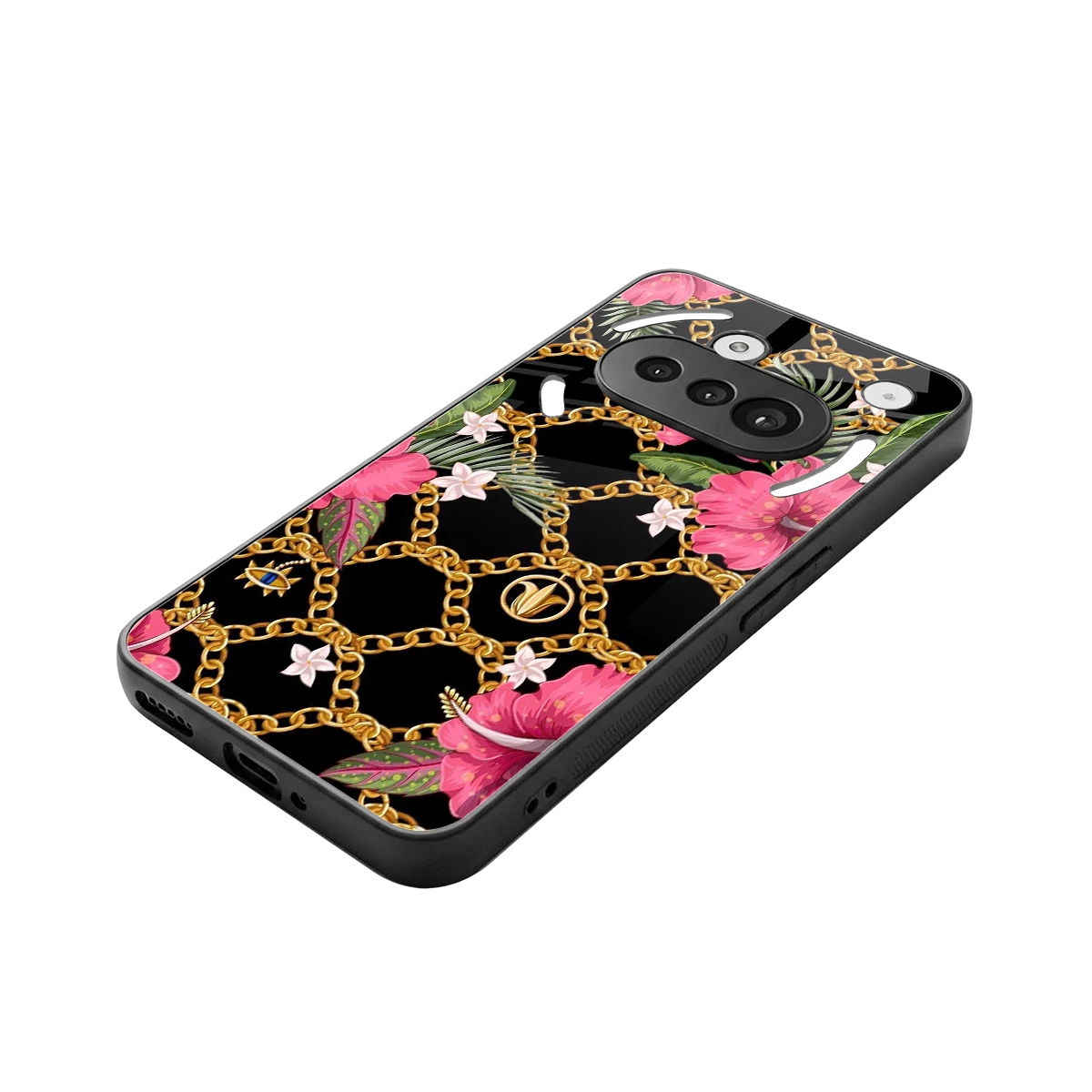 Gilded Petals stylish phone case for nothing phone 3a | glossy glass and slim fit
