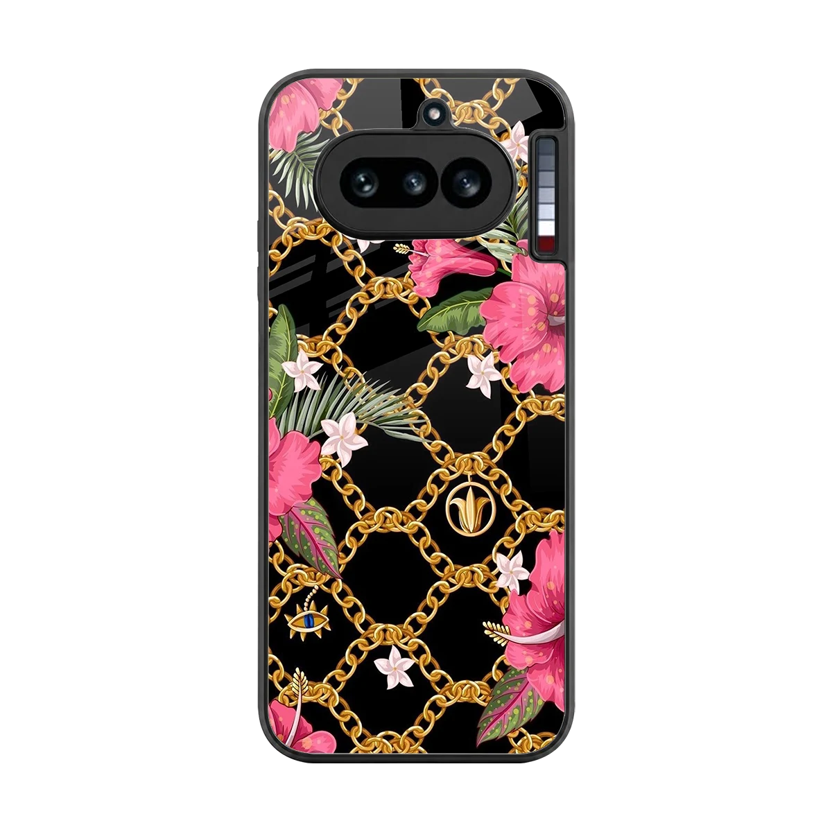Gilded Petals back phone cover | glass case for nothing phone 4a
