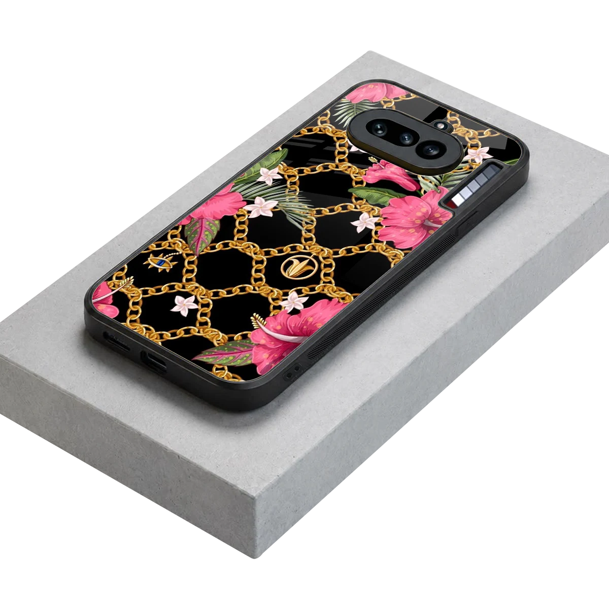 Gilded Petals stylish phone case for nothing phone 4a | glossy glass and slim fit