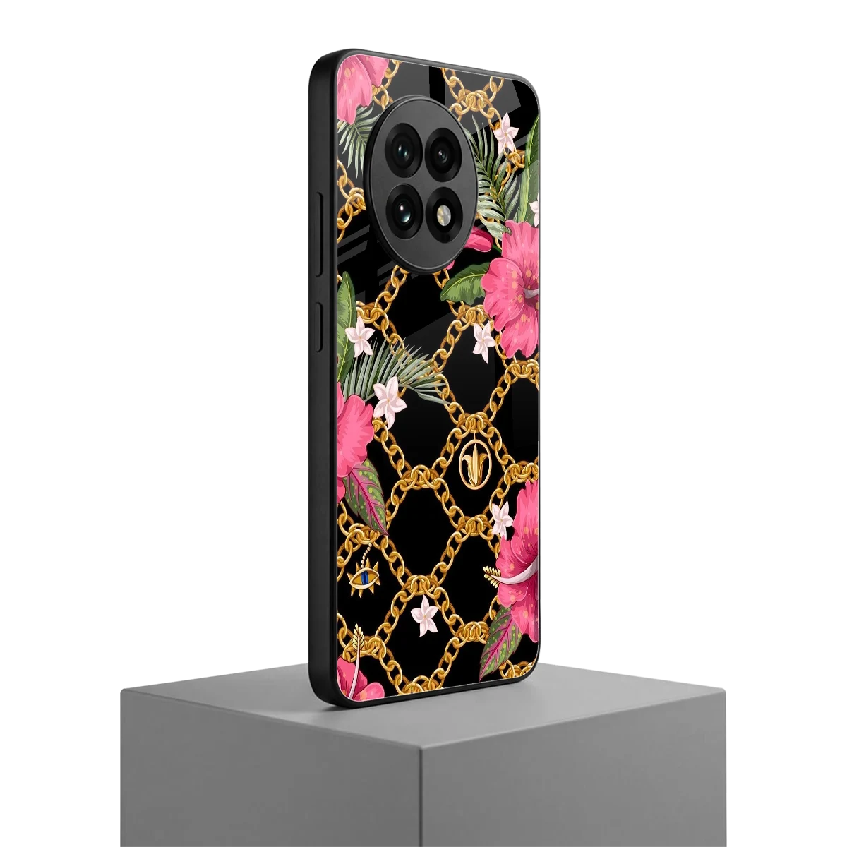 Gilded Petals oneplus 13r mobile cover | shockproof glass phone case
