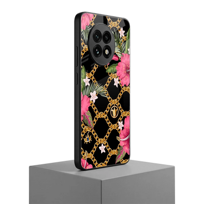Gilded Petals oneplus 13r mobile cover | shockproof glass phone case