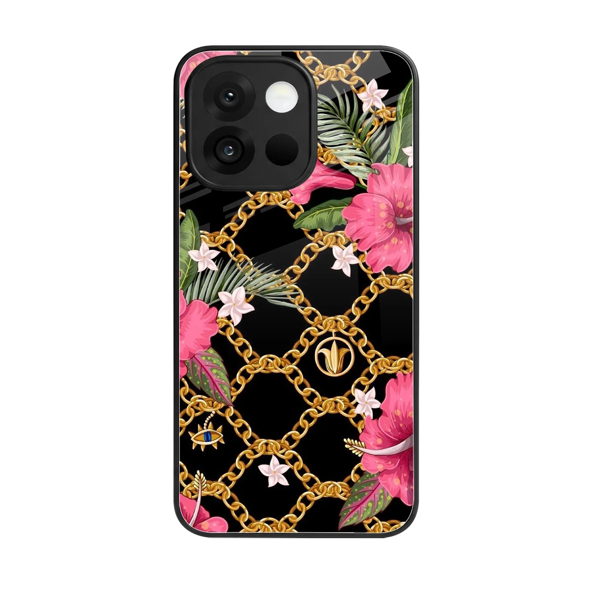 Gilded Petals back phone cover | glass case for oneplus 13s