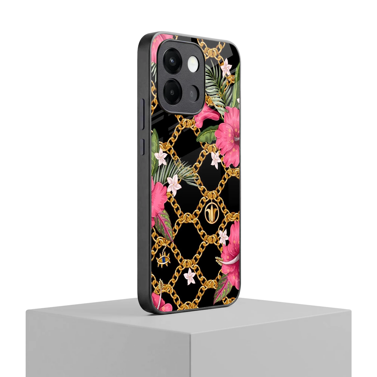 Gilded Petals oneplus 13s mobile cover | shockproof glass phone case