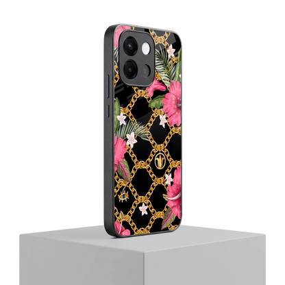 Gilded Petals oneplus 13s mobile cover | shockproof glass phone case
