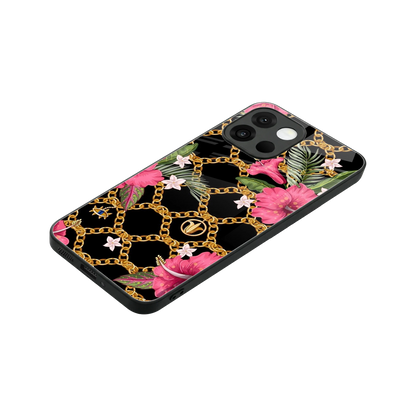 Gilded Petals stylish phone case for oneplus 13s | glossy glass and slim fit
