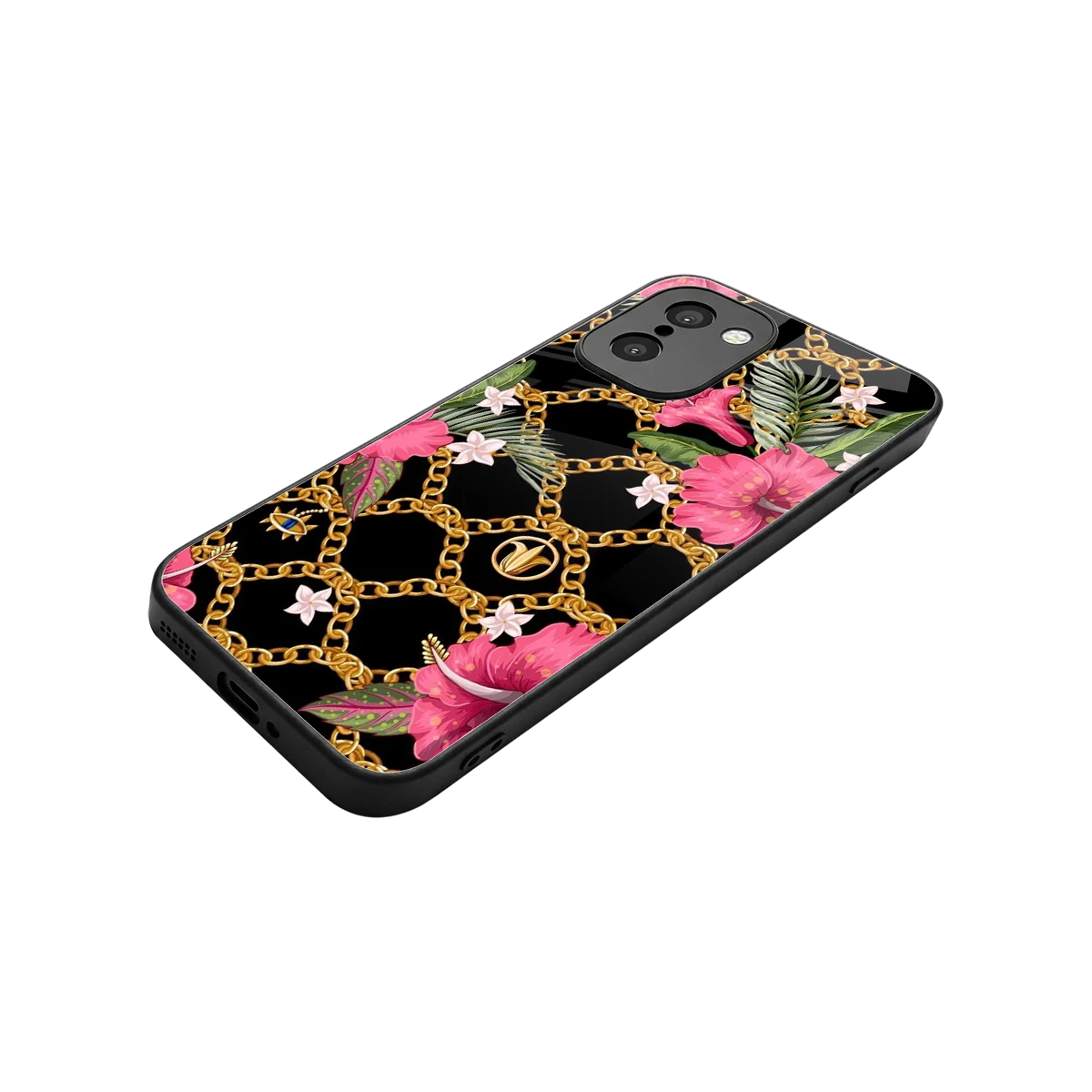 Gilded Petals stylish phone case for oneplus 15r | glossy glass and slim fit