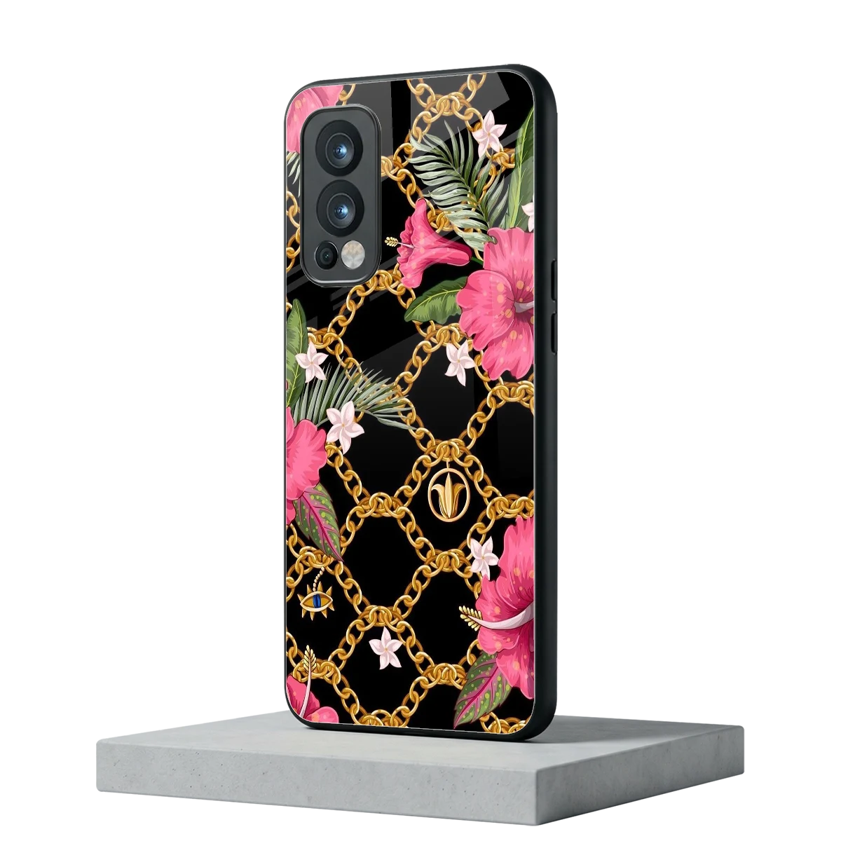 Gilded Petals oneplus nord 2 mobile cover | shockproof glass phone case