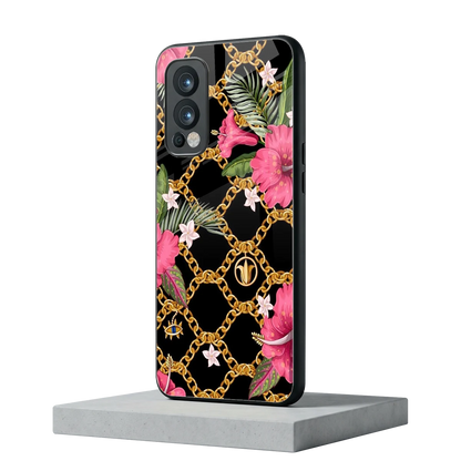 Gilded Petals oneplus nord 2 mobile cover | shockproof glass phone case