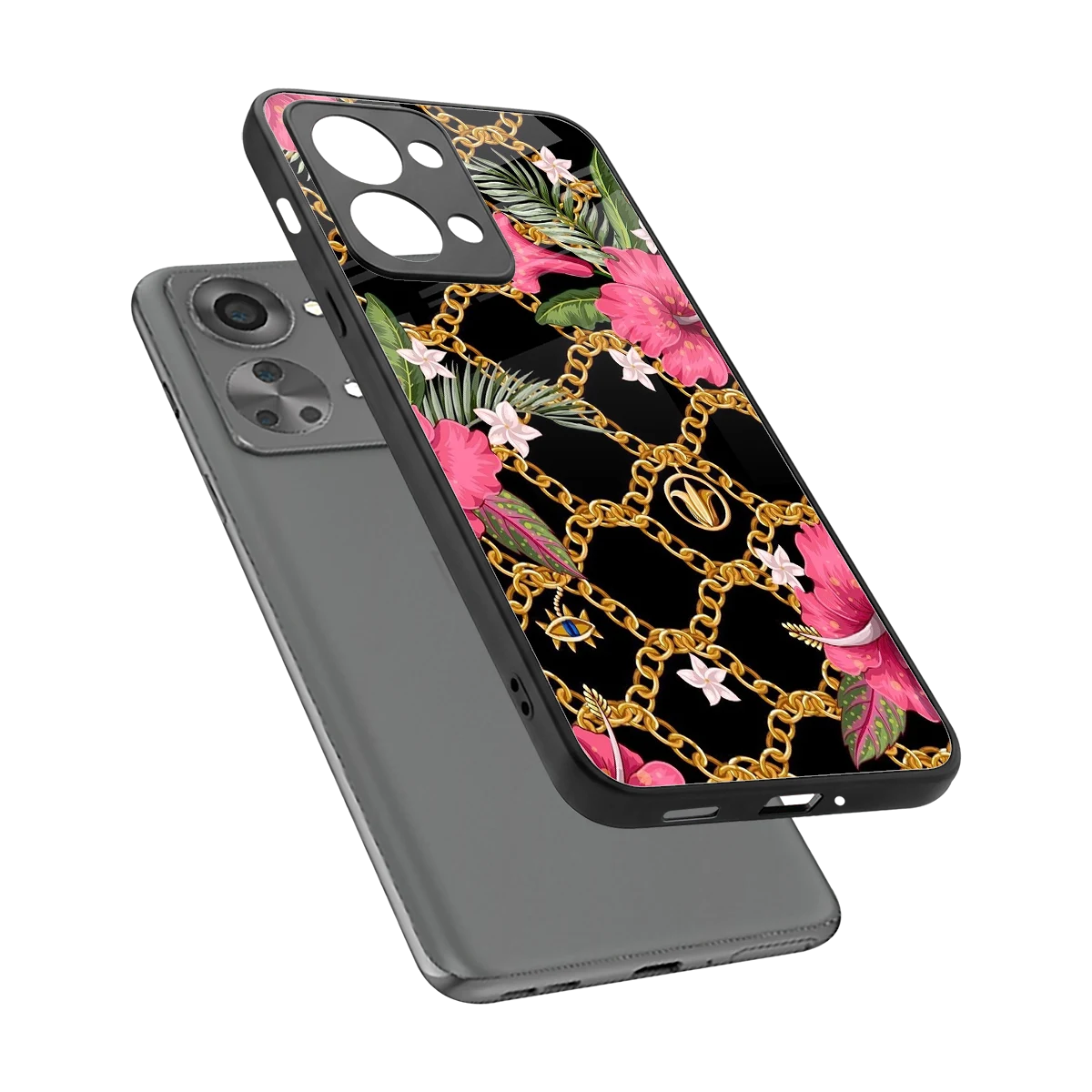 Gilded Petals sleek oneplus nord 2t cover with tempered glass back and TPU edges