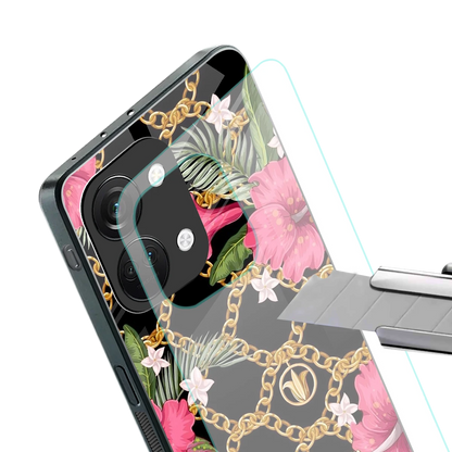 Gilded Petals stylish phone case for oneplus nord 3 | glossy glass and slim fit