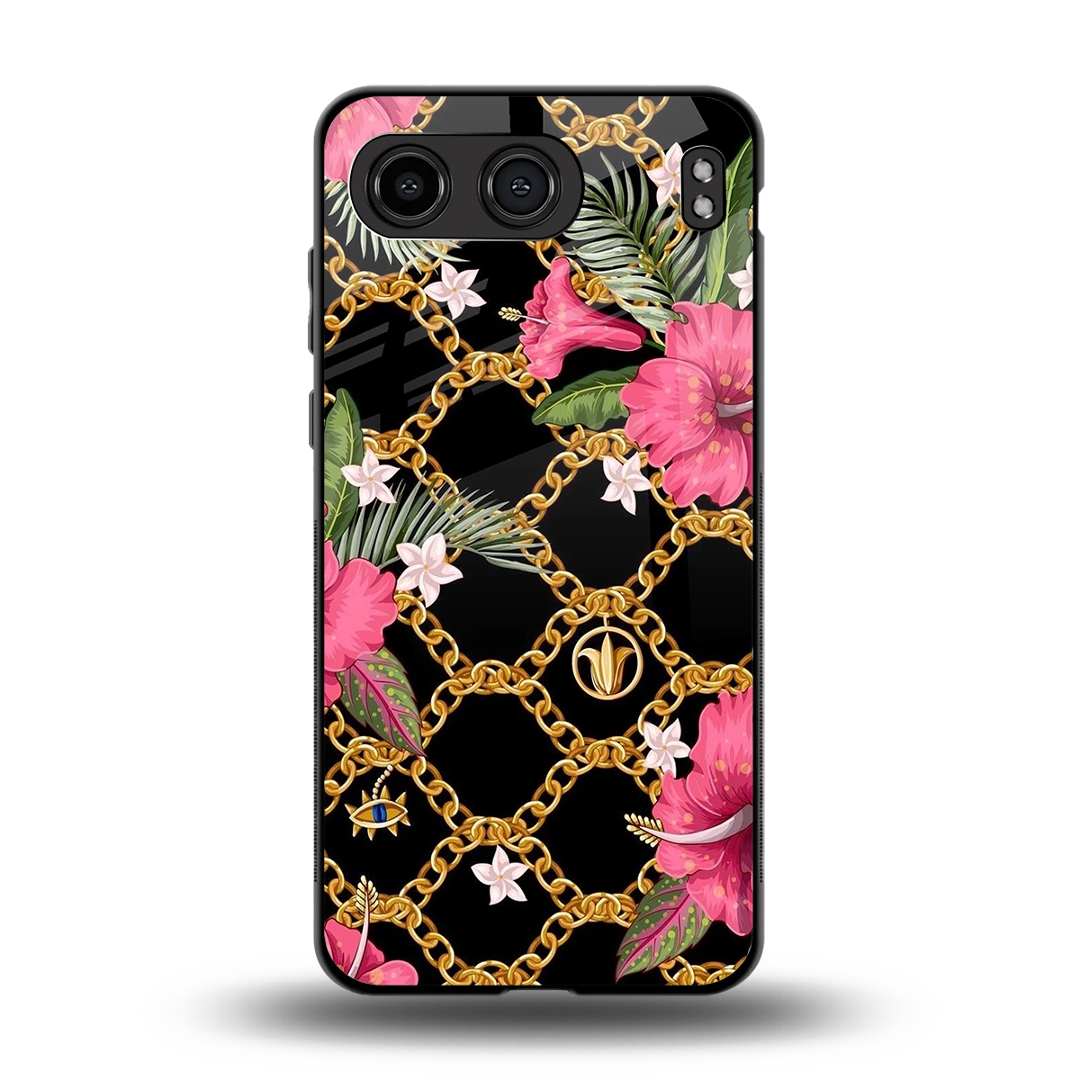 Gilded Petals back phone cover | glass case for oneplus nord 4