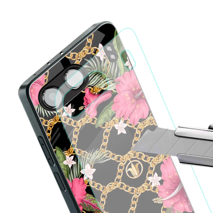 Gilded Petals stylish phone case for oneplus nord 4 | glossy glass and slim fit