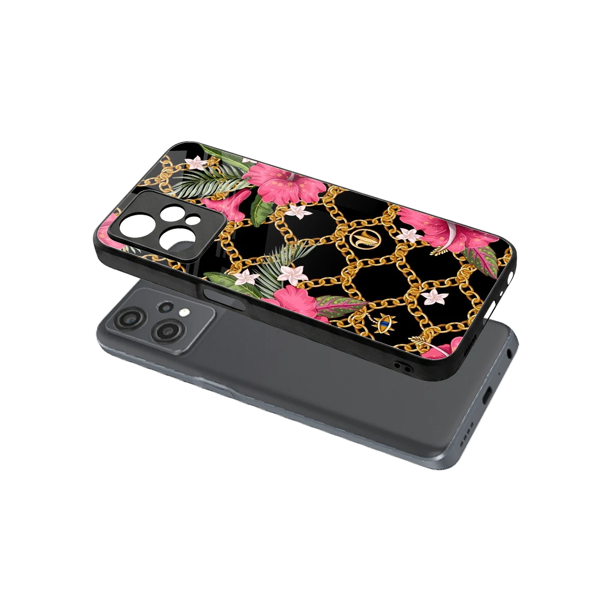 Gilded Petals sleek oneplus nord ce 2 lite cover with tempered glass back and TPU edges