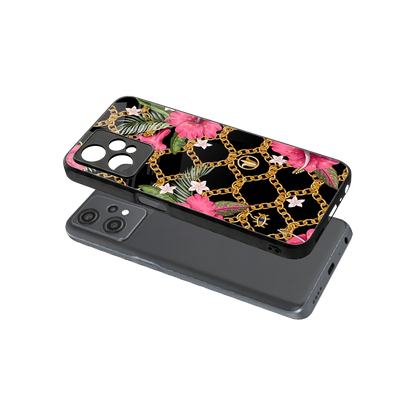 Gilded Petals sleek oneplus nord ce 2 lite cover with tempered glass back and TPU edges