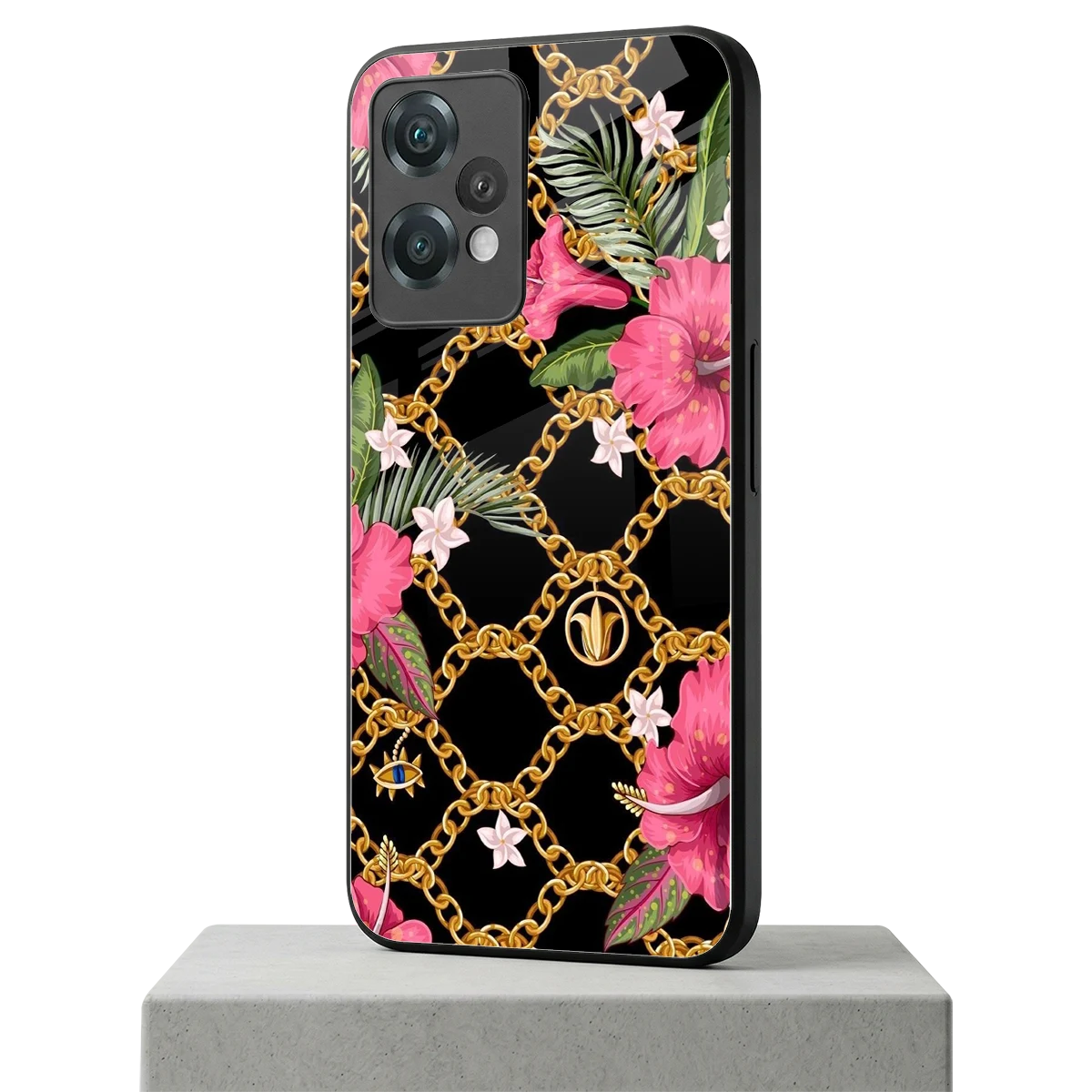 Gilded Petals oneplus nord ce 2 lite mobile cover | shockproof glass phone case