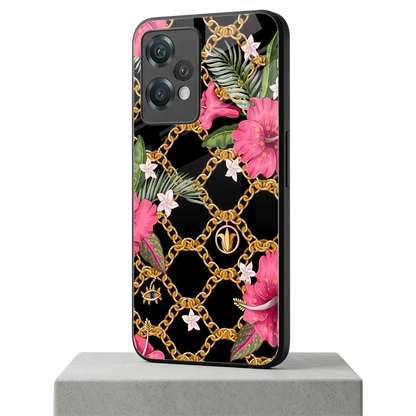 Gilded Petals oneplus nord ce 2 lite mobile cover | shockproof glass phone case