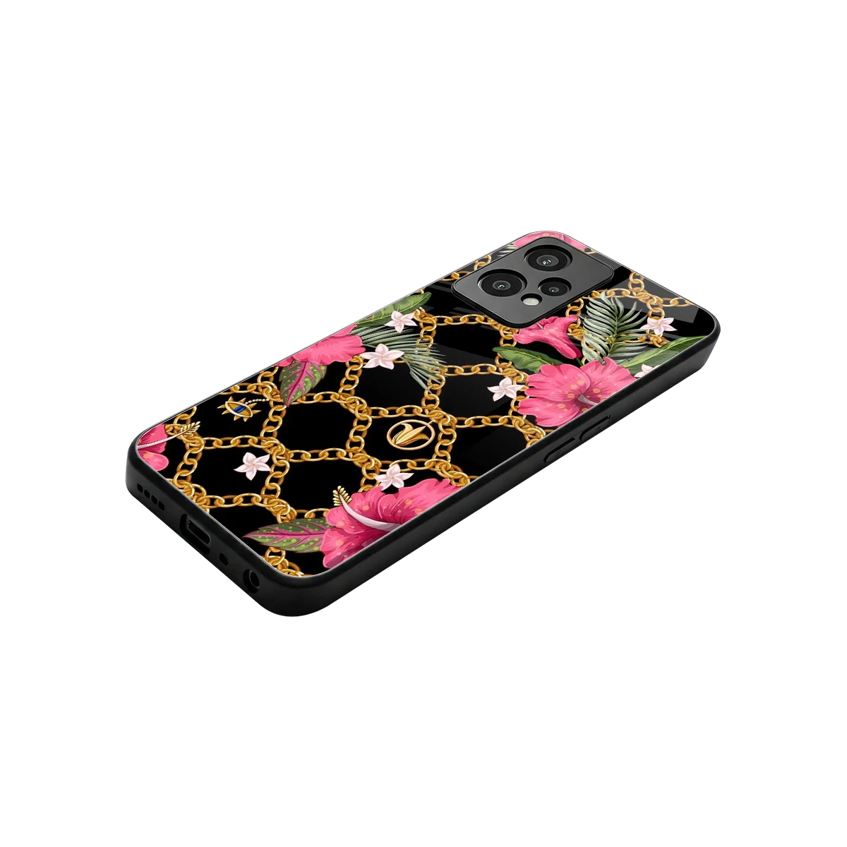 Gilded Petals stylish phone case for oneplus nord ce 2 lite | glossy glass and slim fit