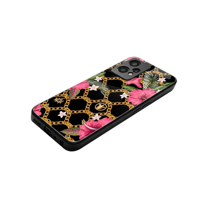 Gilded Petals stylish phone case for oneplus nord ce 2 lite | glossy glass and slim fit
