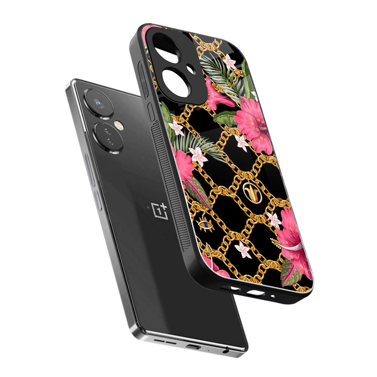 Gilded Petals sleek oneplus nord ce 3 cover with tempered glass back and TPU edges