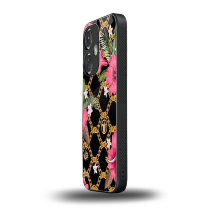 Gilded Petals oneplus nord ce 3 mobile cover | shockproof glass phone case
