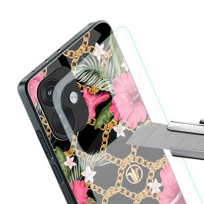 Gilded Petals stylish phone case for oneplus nord ce 3 | glossy glass and slim fit