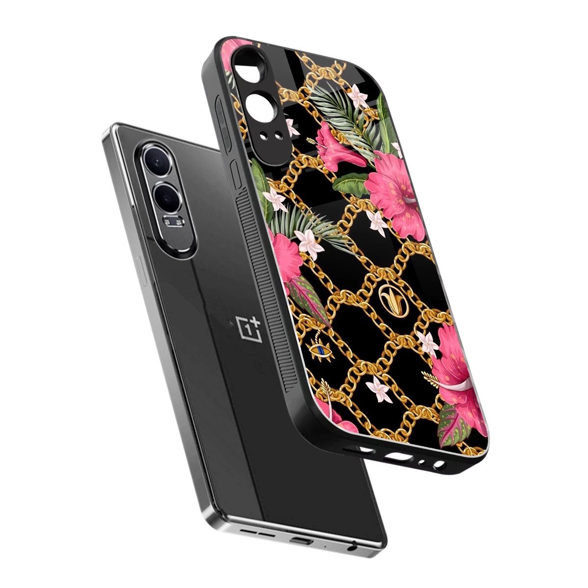 Gilded Petals sleek oneplus nord ce 4 lite cover with tempered glass back and TPU edges