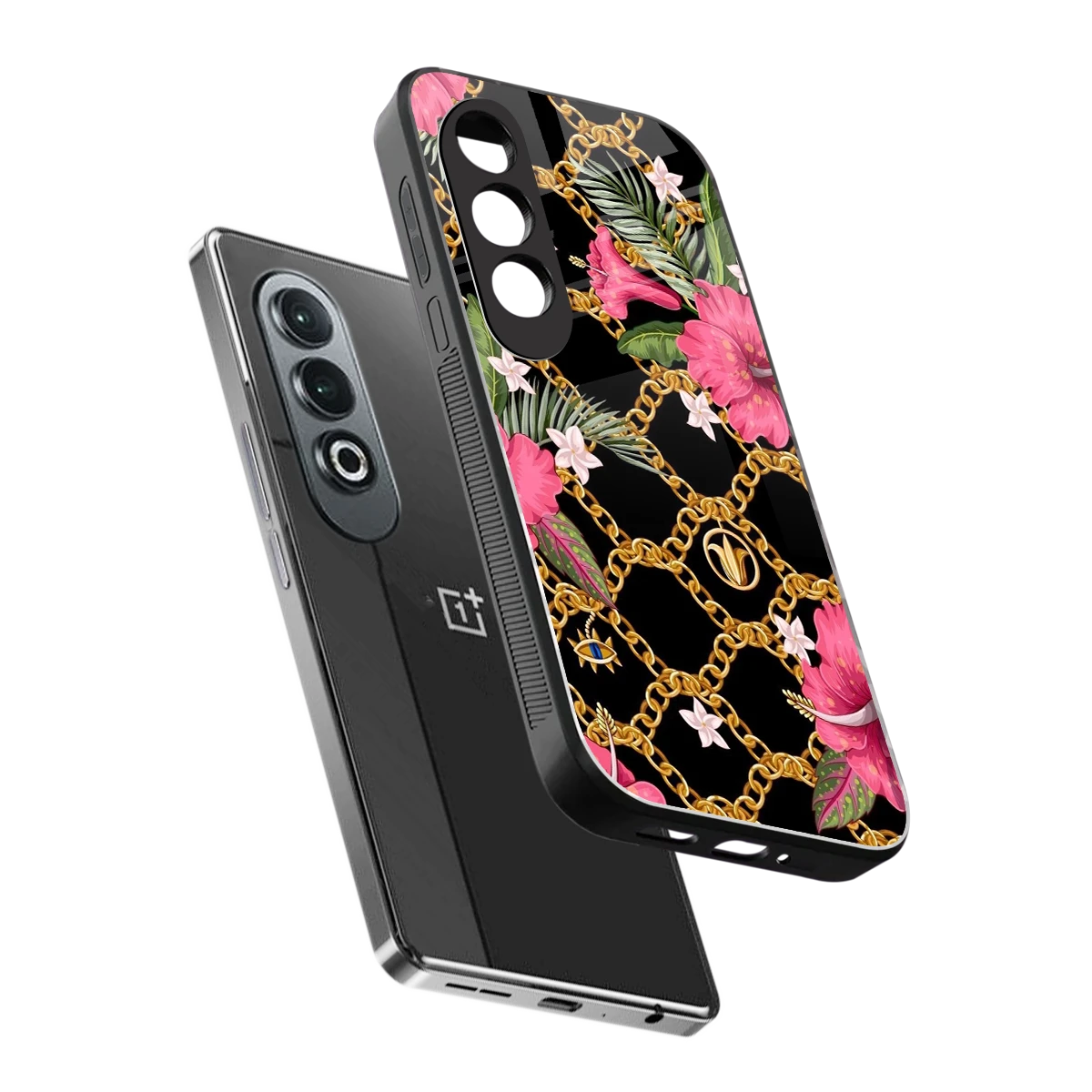 Gilded Petals sleek oneplus nord ce 4 cover with tempered glass back and TPU edges