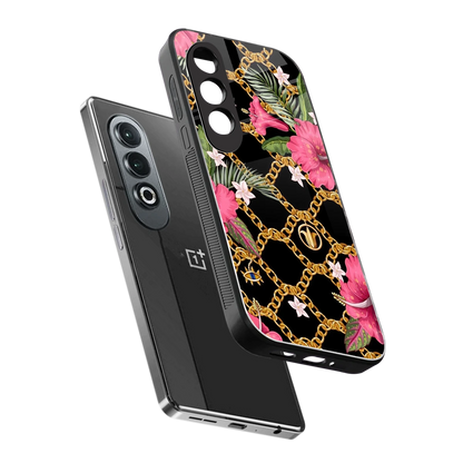 Gilded Petals sleek oneplus nord ce 4 cover with tempered glass back and TPU edges