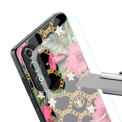 Gilded Petals stylish phone case for oneplus nord ce 4 | glossy glass and slim fit