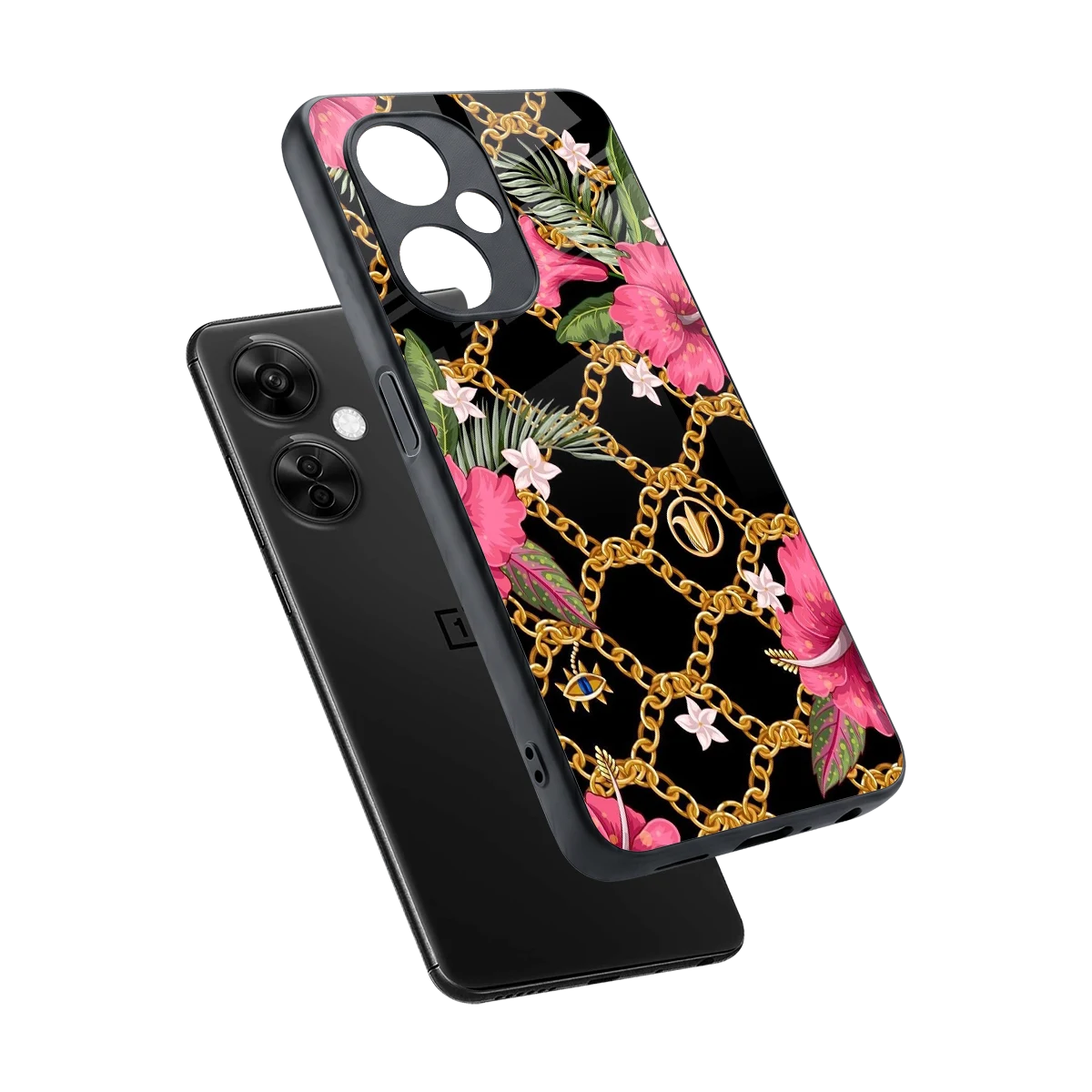 Gilded Petals sleek oneplus nord ce 3 lite cover with tempered glass back and TPU edges
