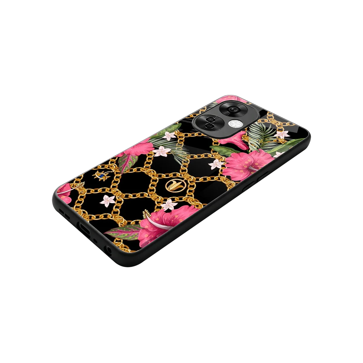 Gilded Petals stylish phone case for oneplus nord ce 3 lite | glossy glass and slim fit