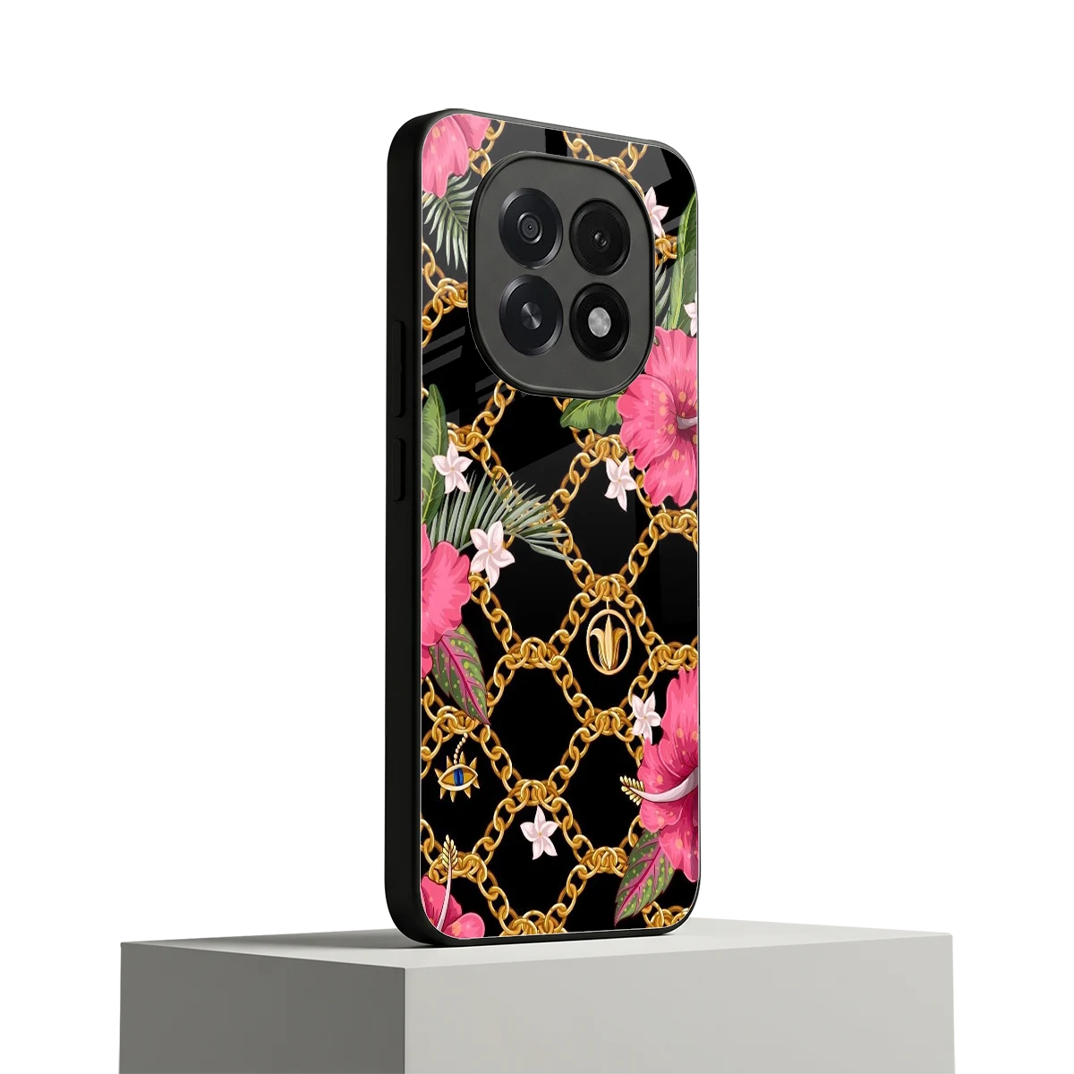 Gilded Petals oppo f29 5g mobile cover | shockproof glass phone case