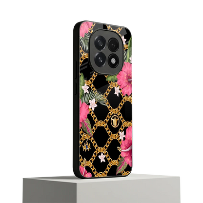 Gilded Petals oppo f29 5g mobile cover | shockproof glass phone case