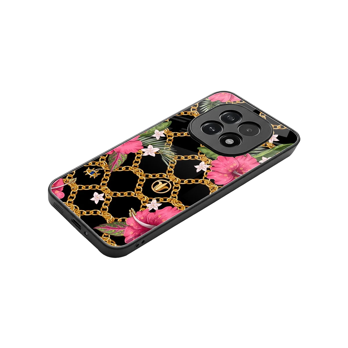Gilded Petals stylish phone case for oppo f29 5g | glossy glass and slim fit
