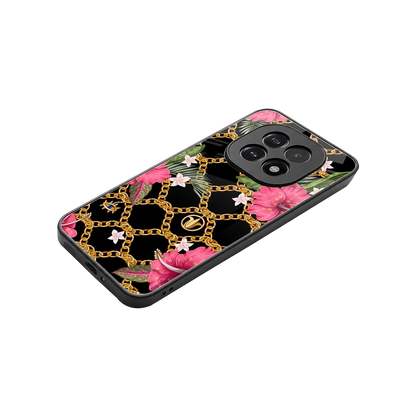 Gilded Petals stylish phone case for oppo f29 5g | glossy glass and slim fit