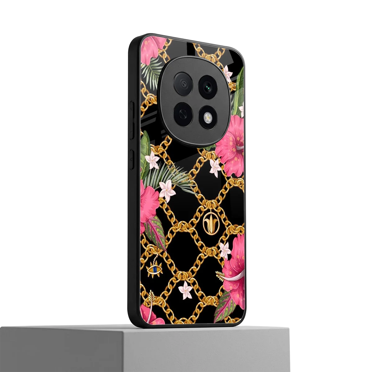 Gilded Petals oppo f29 pro 5g mobile cover | shockproof glass phone case