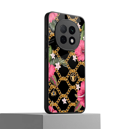 Gilded Petals oppo f29 pro 5g mobile cover | shockproof glass phone case