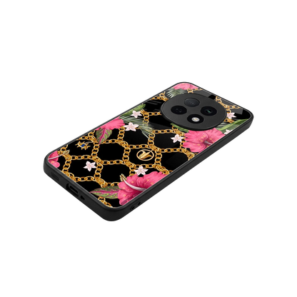 Gilded Petals stylish phone case for oppo f29 pro 5g | glossy glass and slim fit