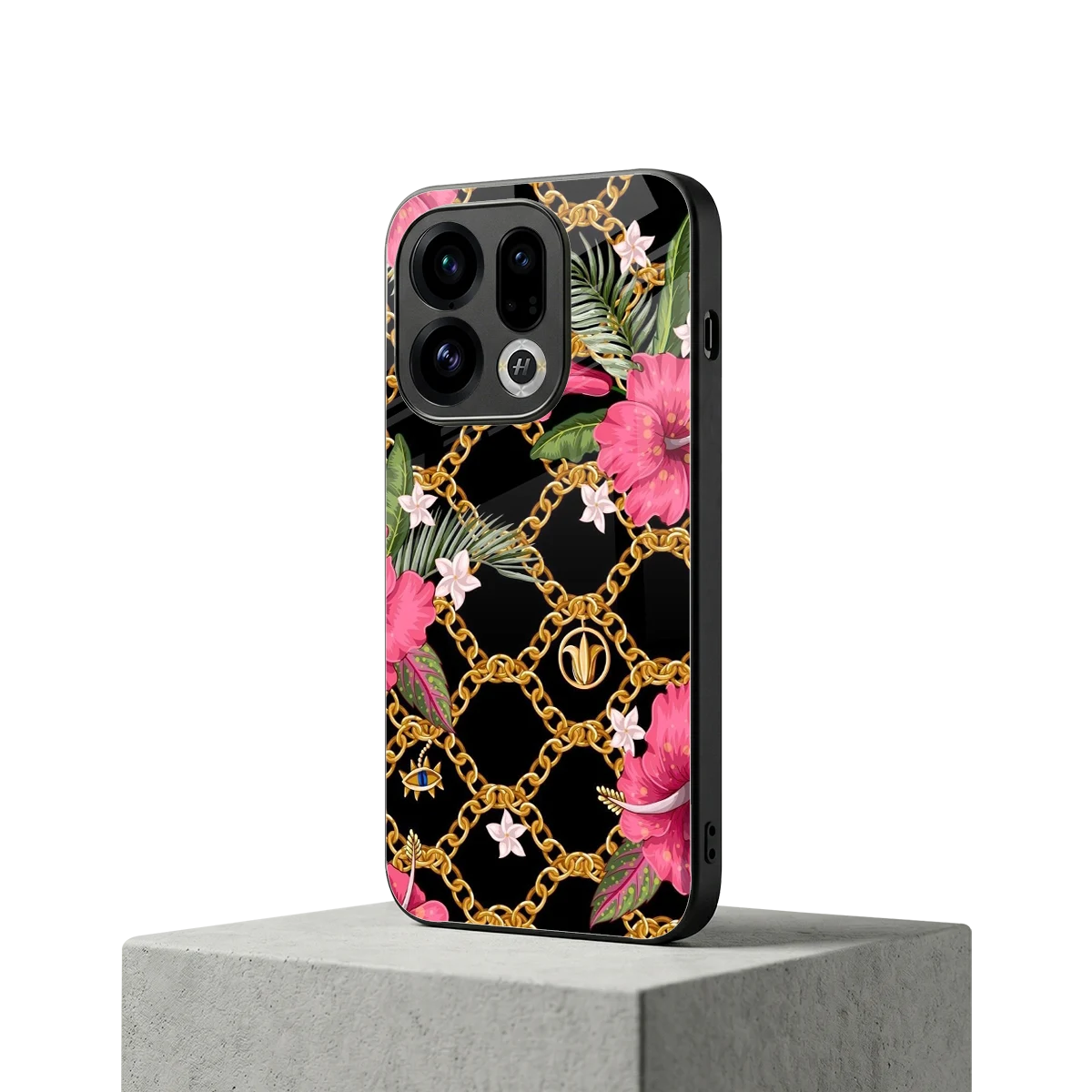 Gilded Petals oppo find x9 mobile cover | shockproof glass phone case