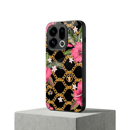 Gilded Petals oppo find x9 mobile cover | shockproof glass phone case