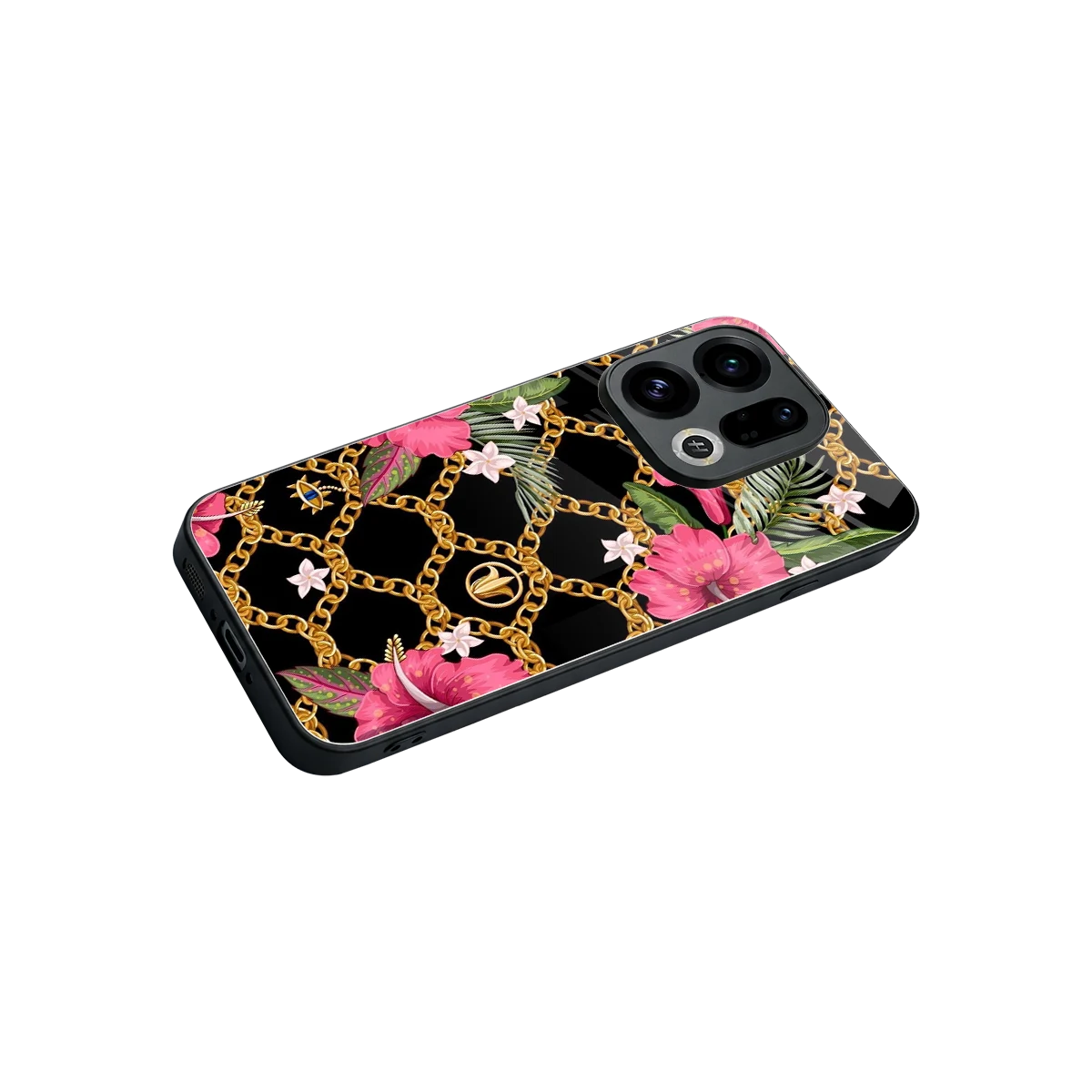 Gilded Petals stylish phone case for oppo find x9 | glossy glass and slim fit