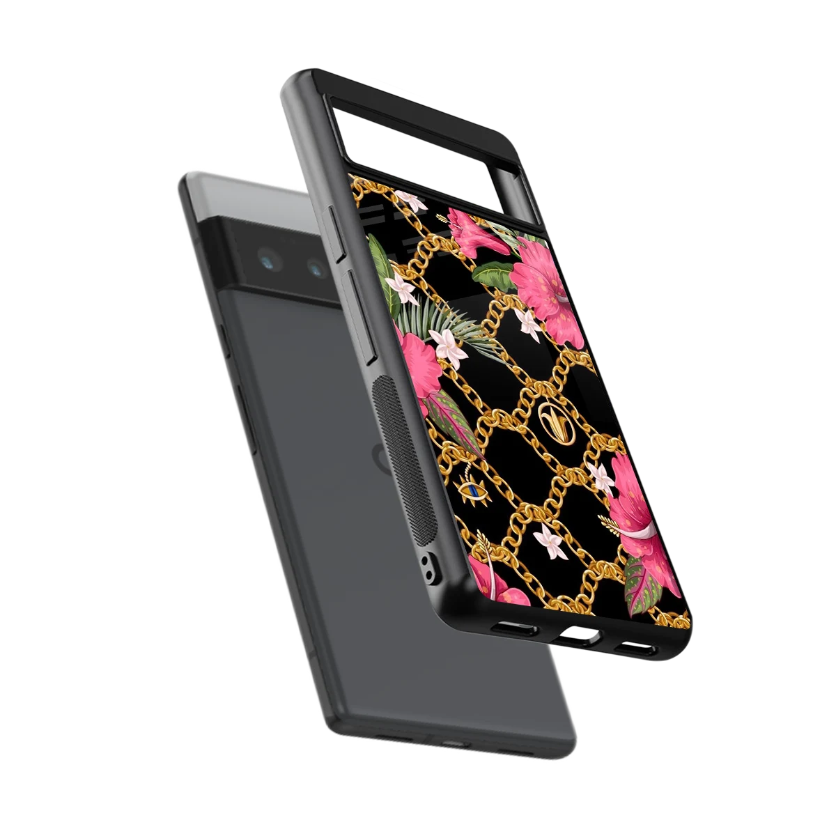 Gilded Petals sleek google pixel 6 pro cover with tempered glass back and TPU edges