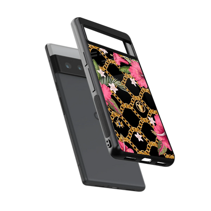 Gilded Petals sleek google pixel 6 pro cover with tempered glass back and TPU edges