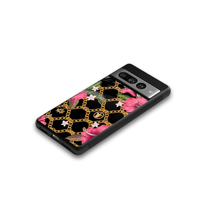 Gilded Petals google pixel 7 pro mobile cover | shockproof glass phone case