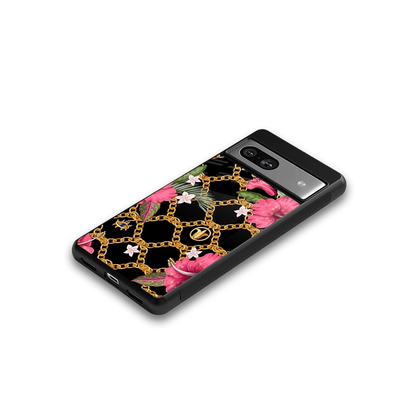 Gilded Petals google pixel 7 mobile cover | shockproof glass phone case