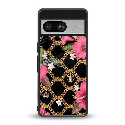 Gilded Petals back phone cover | glass case for google pixel 8