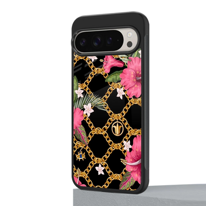 Gilded Petals google pixel 9 pro mobile cover | shockproof glass phone case