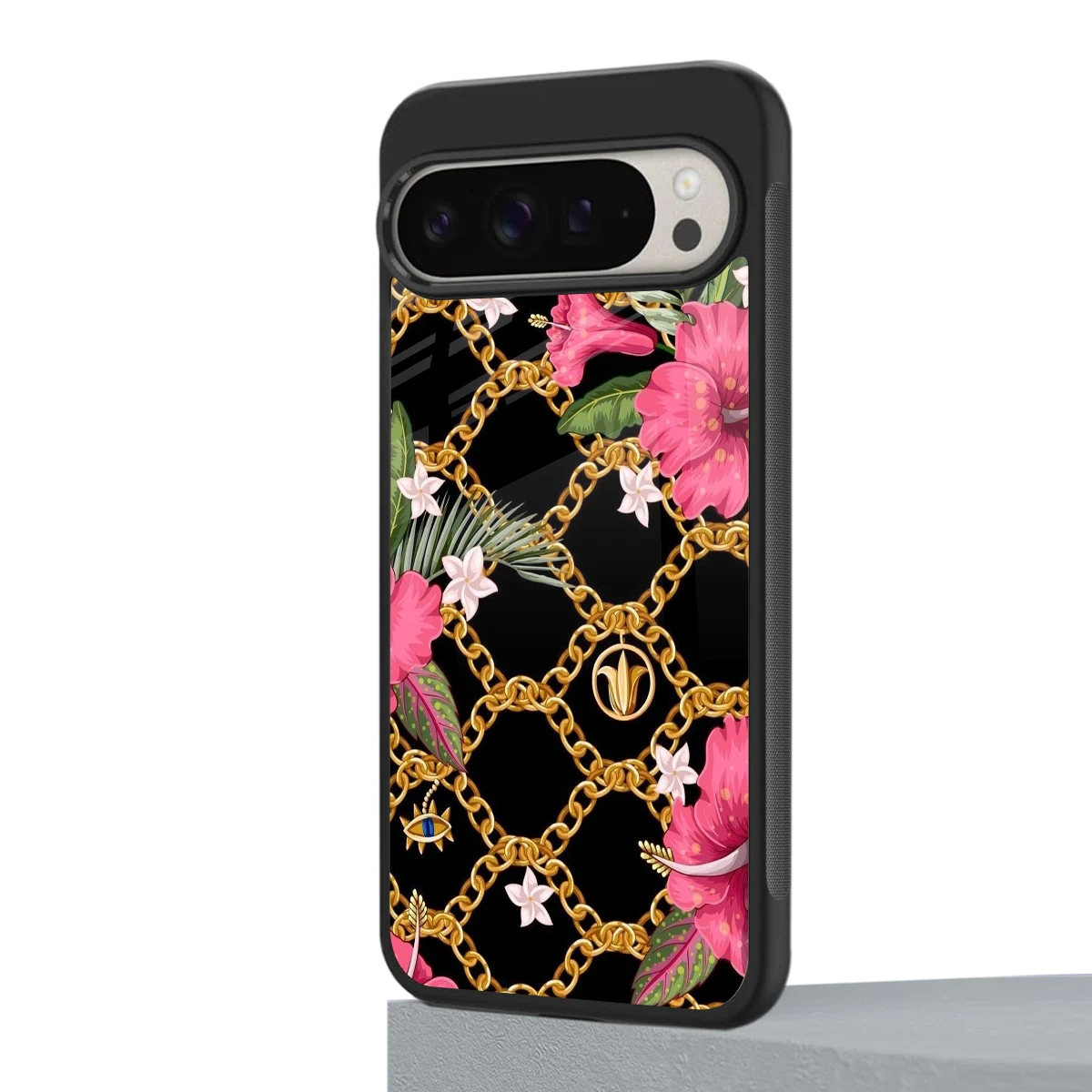 Gilded Petals google pixel 9 pro xl mobile cover | shockproof glass phone case
